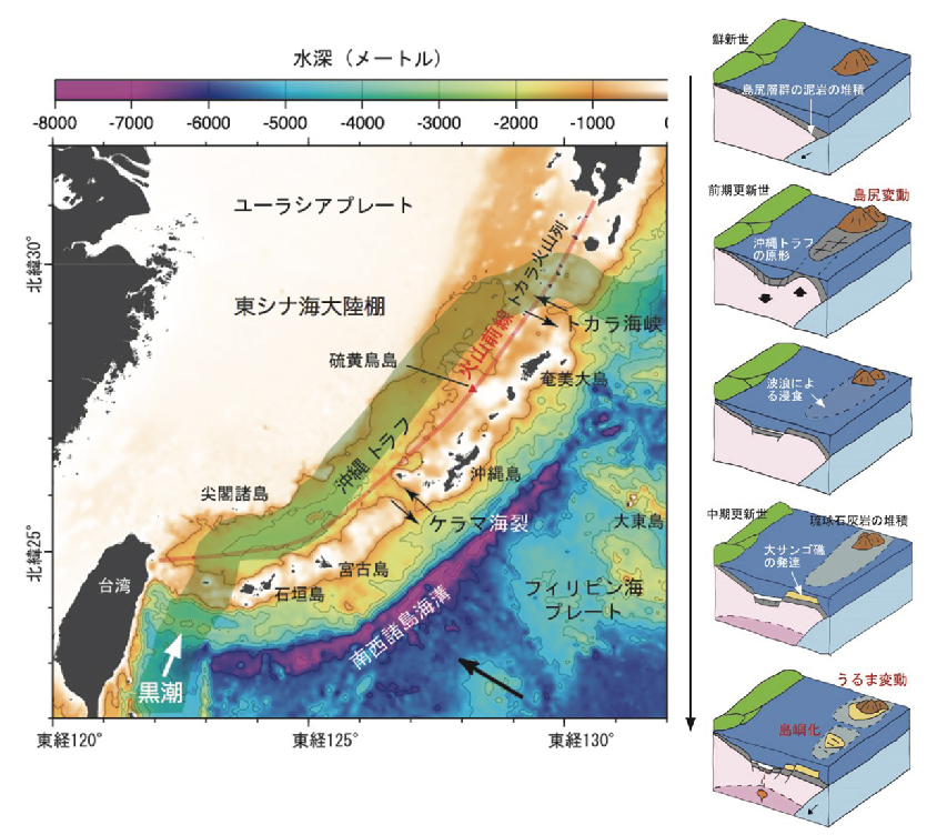 沖縄トラフの伸張・沈降の時期は万年前以降 ～久米島沖の海丘斜面の